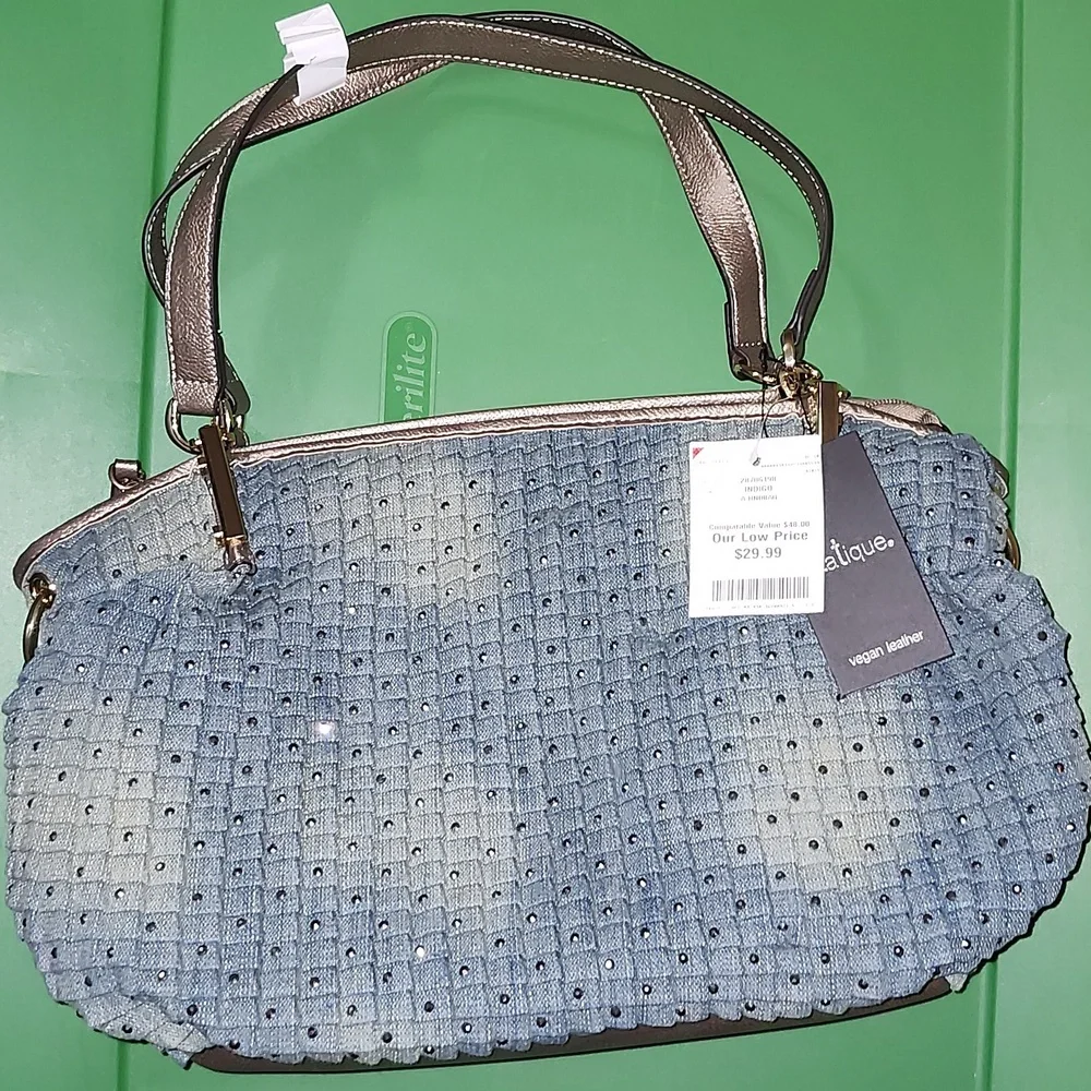 Latique Jewel Denim Purse NWT NBU - Picture 5 of 5